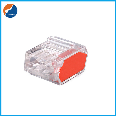 VDE Approved P01 Series Push In 2 สกรู 3 ขั้ว Less Push Power Wire Connector