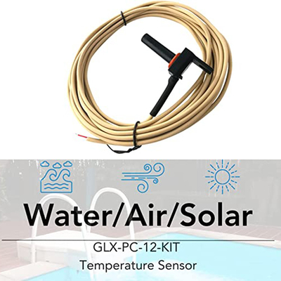 GLX-PC-12-KIT เซ็นเซอร์อุณหภูมิสระว่ายน้ำ เทอร์มิสเตอร์ Water Air Solar พร้อมสายเคเบิล 15 ฟุต